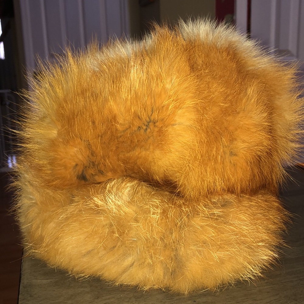Vintage fox fur hat